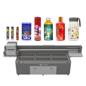CF-2510JJ Dual-Station Cylindrical UV Printer | 360° Seamless Industrial Bottle Printing Machine