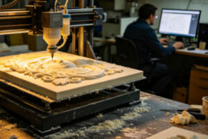 Production scene diagram of 3D relief printing technology