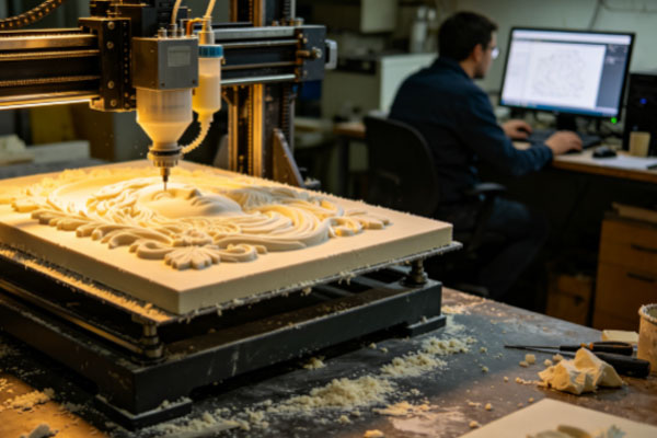 Production scene diagram of 3D relief printing technology