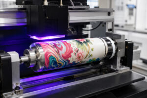 Cylindrical printer prints thermos cups