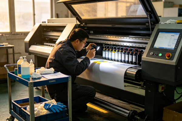 What Cleaning Checks Should Be Performed Before Starting a UV Printer?