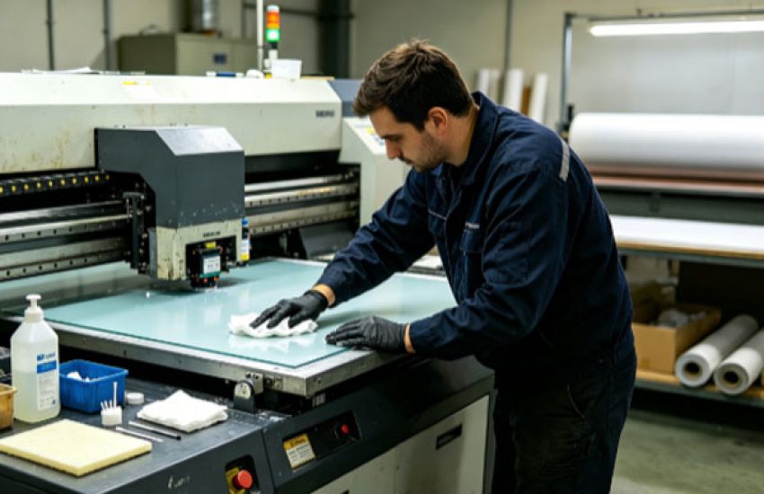 How to Deal with Dust Adsorbed on the Platform of a UV Printer