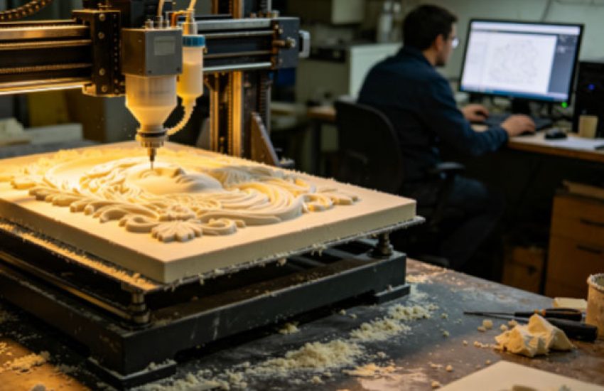 Production scene diagram of 3D relief printing technology