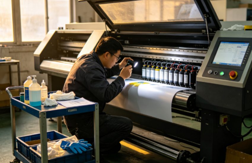 What Cleaning Checks Should Be Performed Before Starting a UV Printer?